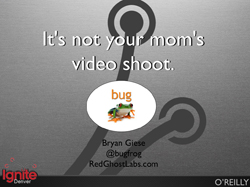 It's not your mom's video shoot